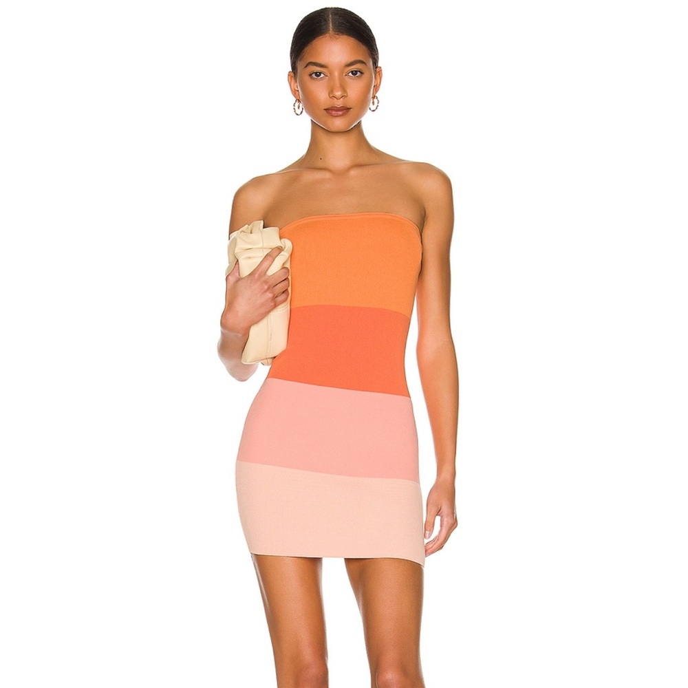 Superdown Dress | Perla Ombre Mini in Peach Size S